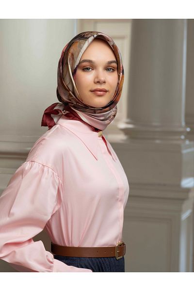 Armine 2024-2025 Autumn-Winter Season Twill Silk Scarf 9211Dt 34