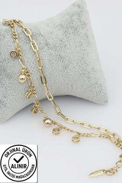 XUPING JEWELRY Stil İncisi/Xupıng Jewelry 14 Ayar Altın Kaplama Ikili Zirkon ...