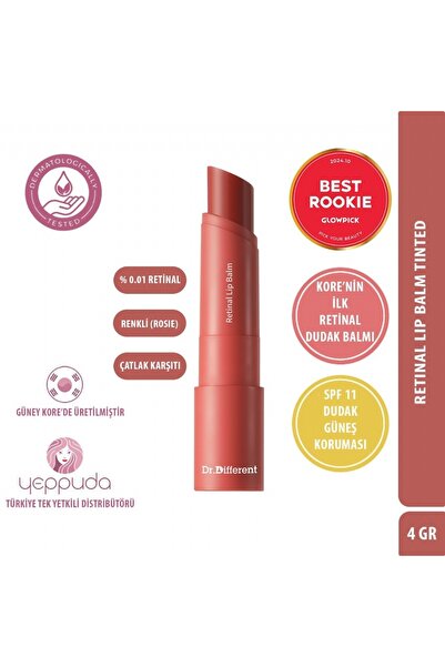Dr.Different Retinal Lip Balm Tinted-çatlak Karşıtı %0.01 Retinal Içeren Renk...