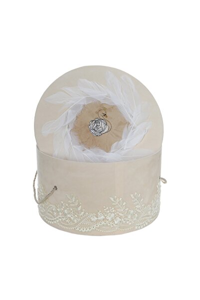 Recostore Cutie catifea transport trusou crem cu Lebada, REC3005