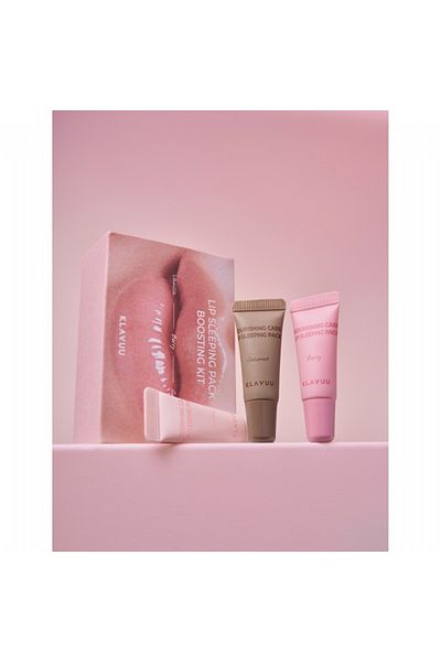 Klavuu Lip Sleeping Pack Boosting Kit - 3-Piece Nourishing Lip Care Night Mask Set