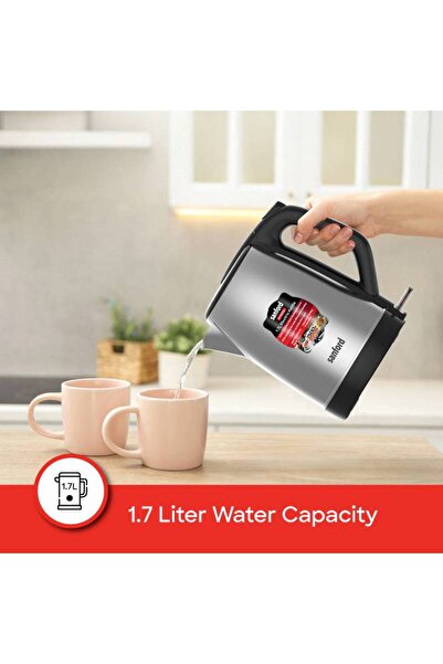 Sanford Sanford 1.7L Double Wall Stainless Steel Cordless Electric Kettle