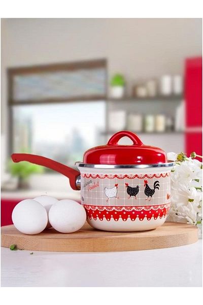 AYYBUU Miss Betty Enameled Egg Pot and Sauce Pot