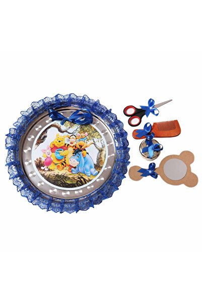 Recostore Tava mot cu Winnie The Pooh , 30 cm, albastru electric, 6 piese,REC1969/51