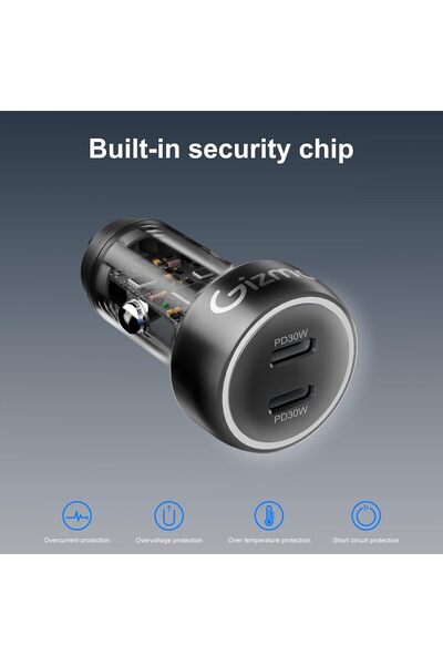 Gizmo Qizmo 60W Dual USB-C Car Charger