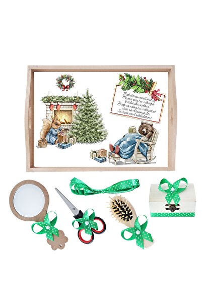 Recostore Tava mot baieti Craciun, verde, 6 piese, 35x20 cm, REC1967/195