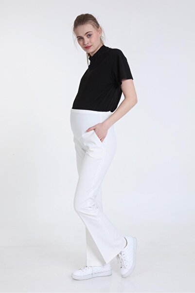 LİYACA Pregnant Spanish Fabric Pants with Adjustable Waist