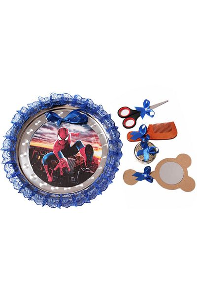 Recostore Tava mot cu Spiderman , 30 cm, albastru electric, 6 piese,REC1969/71