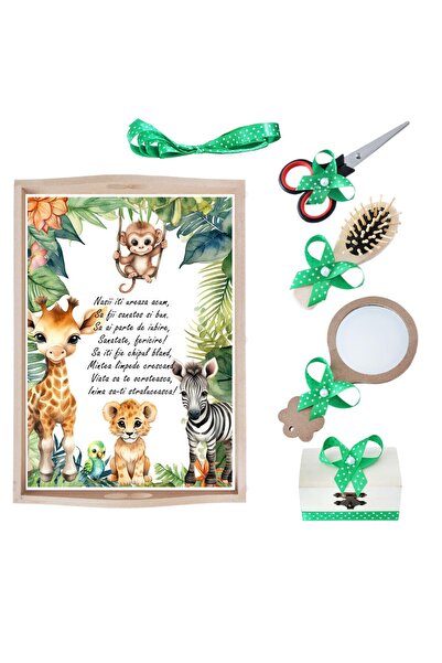 Recostore Tava mot baieti Safari, Verde, 6 piese, 35x20 cm, REC1967/218