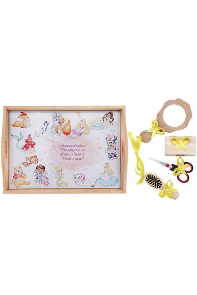 Recostore Tava mot fete, disney, 6 piese, galben, 35x20 cm, REC1967/91