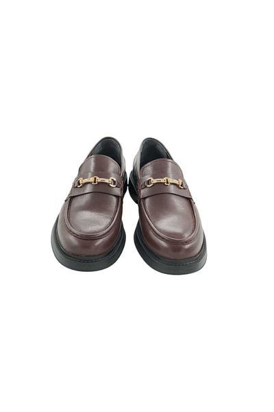 Oneka Shoes 420524Lyt654 Men's Casual Loafer Brown with Buckle