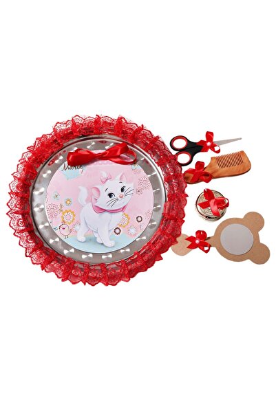 Recostore Tava mot cu Pisica Aristocrata , 30 cm, rosie, 6 piese,REC1969/26