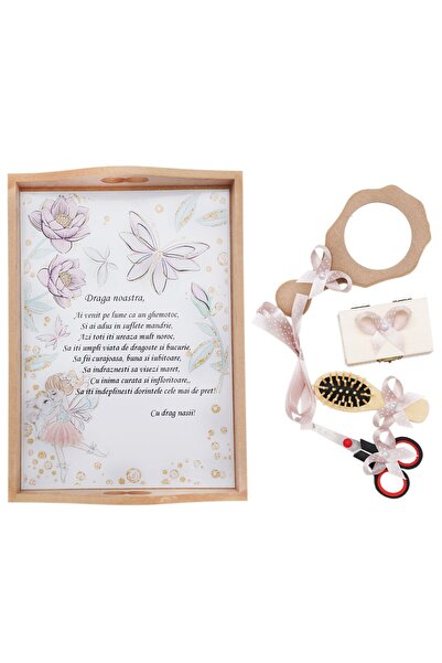 Recostore Tava mot fete, cu Zana, 6 piese, roz pudrat, 35x20 cm, REC1967/96