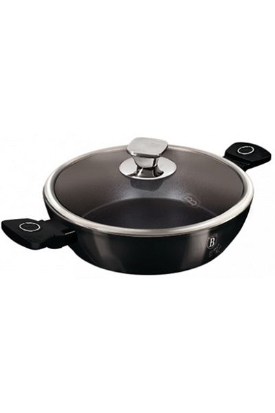 Berlinger Haus Marbled Saucepan With Lid 28 Cm Black Vintage Lp-kl-135p