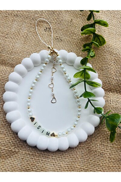 Luba (İSİM BELİRTİNİZ) Karanlıkta Parlayan Neon Inci Telefon Charmı