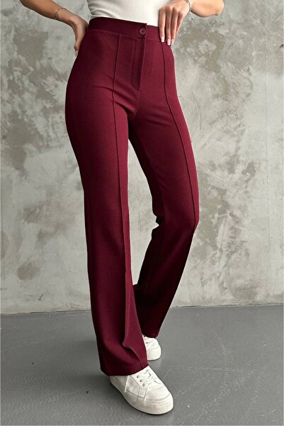 BRGCLOTHING Kadın Yüksek Bel Çımalı Toparlayıcı Özellikte Palazzo Pantolon