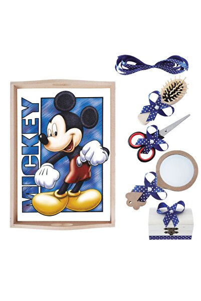Recostore Tava mot baieti cu Mickey Mouse, bleumarin, 6 piese, 35x20 cm, REC1967/183
