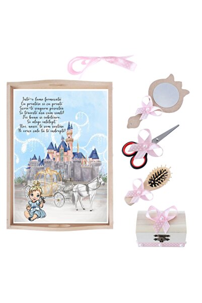 Recostore Tava mot fete la fete, Castel, roz, 6 piese, 35x20 cm, REC1967/187