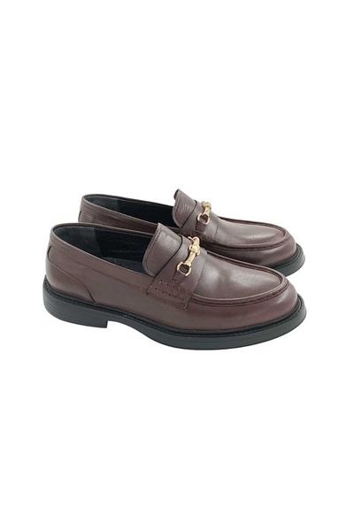 Oneka Shoes 420524Lyt654 Men's Casual Loafer Brown with Buckle