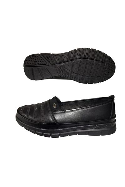 Ayzen Women's Black Flat Stone Orthopedic Sole Daily Stylish Shoes