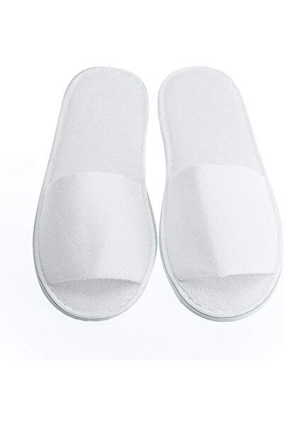 LA PERLA TECH عبوة من 20 شبشب سبا أبيض لأصابع القدم، شبشب ضيوف الفندق للسبا، ...