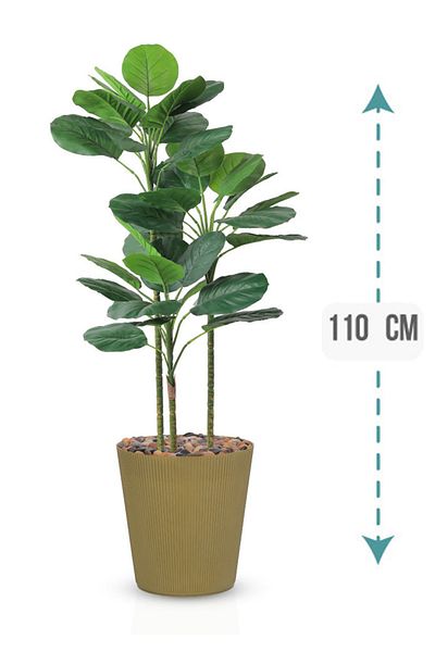 Generic Artificial Vius Umbellata Tree in a Plastic Cylinder Pot