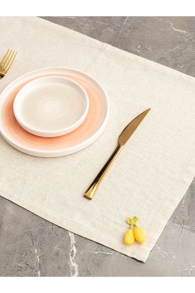 LC Waikiki Colorfulmagazine from Lcw Home Beige Linen Look Embroidered American Service 35X50 cm