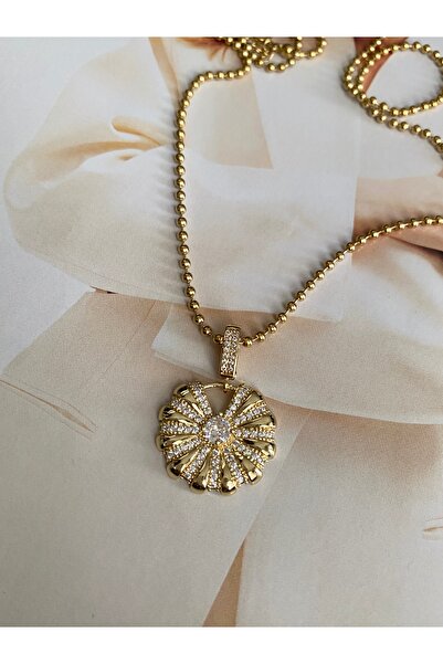 Pinery Jewels Tek Taşlı Oval Kararmaz Paslanmaz Çelik Kadın Kolye – Modern ve...