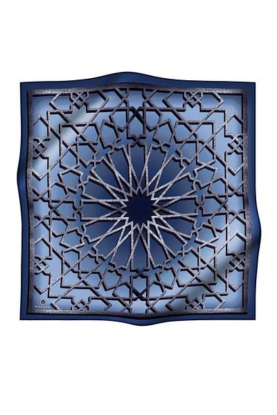 Vissona Γυναικείο μεταξωτό κασκόλ Twill Baby Blue