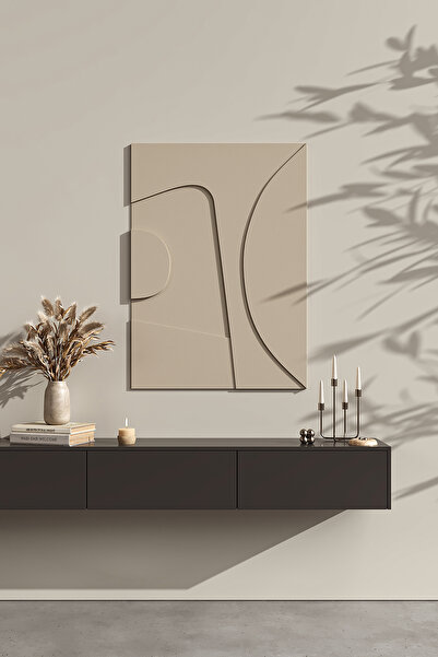 KEIN Bohem Dokulu Dekoratif Kanvas Tablo – Modern 3d Alçı Kabartmalı Duvar Sa...