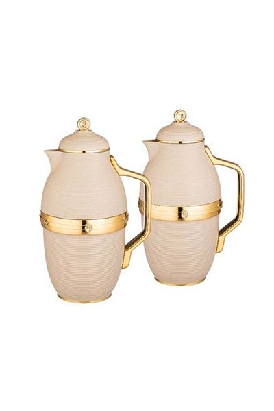 ALSAIF Al Saif Diva Thermos Set, 2 Pieces, 1L for Tea and 1L for Coffee