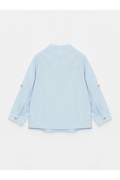 LC Waikiki Lcw Kids Blue Judge Collar Long Sleeve Basic Baby Boy Shirt