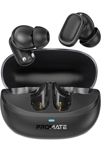 Promate TWS Earbuds With 6Hrs Playtime, HD Microphone for Immaculate Calls, IntelliTouch Controls, I