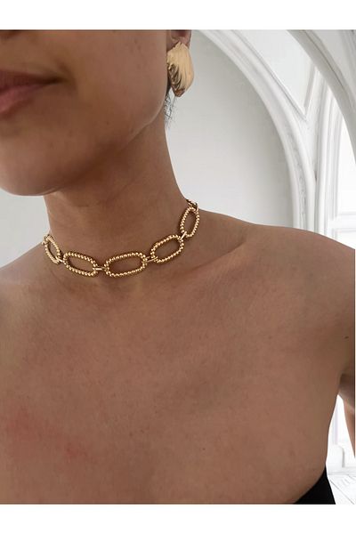 Hoop jewelery Chain Choker Necklace