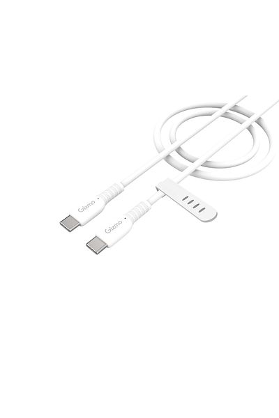 Gizmo Qizmo USB-C To USB-C Silicone Charging Cable White