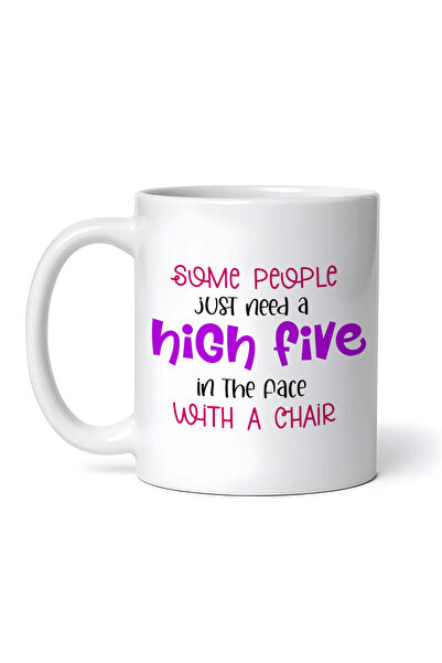 OEM Cană albă personalizată, unii oameni au nevoie doar de un high five în ri...