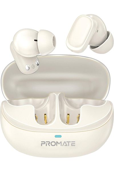 Promate TWS Earbuds With 6Hrs Playtime, HD Microphone for Immaculate Calls, IntelliTouch Controls, I
