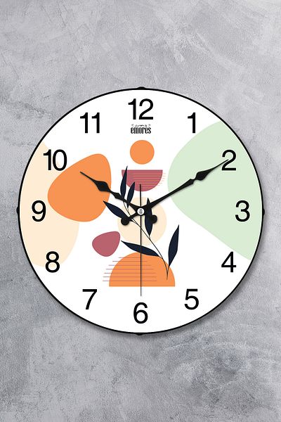 EMORES 36 cm Decorative Real Glass Bombe Silent Mechanism Wall Clock