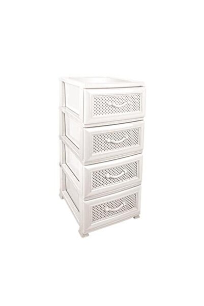 Omnipazar SRL-4001 Delikli Plastik Komidin Mutfak Sebzelik 4 Katlı