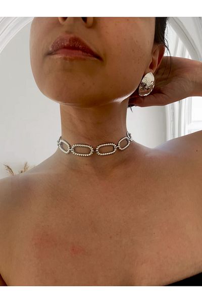 Hoop jewelery Chain Choker Necklace