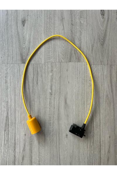 Genel Markalar RAY SOKETLİ MONOFAZE SARI RENK DUY KILIFLI 1 METRE KUMAŞ KABLO...