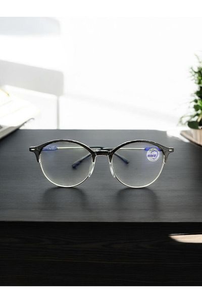 PURE BERRY Unisex Round Blue Light Protected Optical Compatible Frame