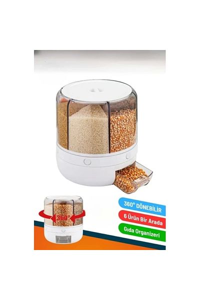 PRATİKOBA 360 °   Rotatable 10 Liter Food Organizer