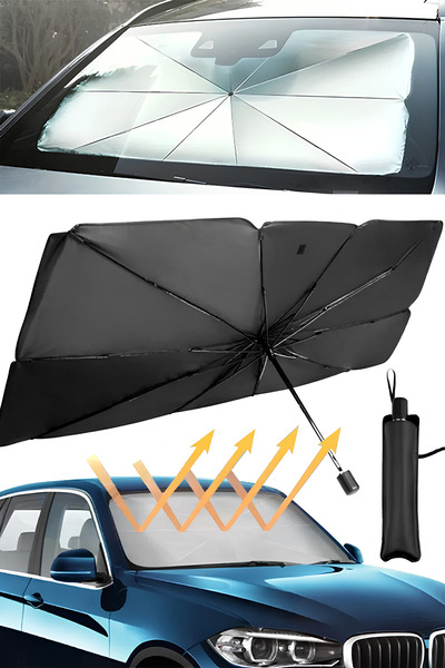 Chunky Frame Araba Güneş Gölge Koruyucu Şemsiye Oto Ön Cam Güneşlik Araç Şems...