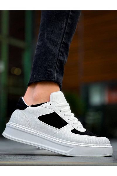 Arda Men's Shoeskb-X8 Kuback White Black Skin High Sole Casual Sports Shoes