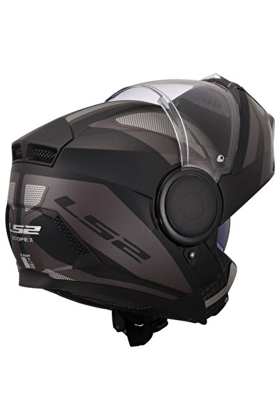 LS2 SCOPE 2 AXIS MAT SİYAH-TITANIUM ÇENE AÇILIR KASK