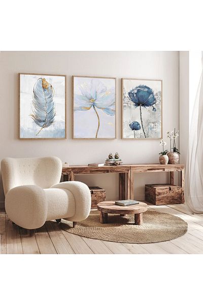 Dekorsiahome Set de masă pentru sufragerie, hol, bucătărie, 3 piese, cadru din lemn3148