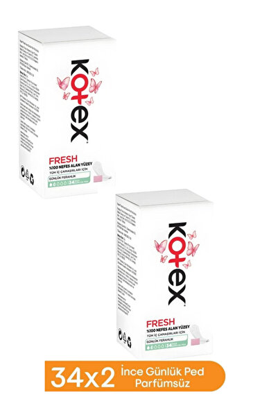 Kotex Ince Günlük Ped Parfümlü 34 Lü ×2 Paket