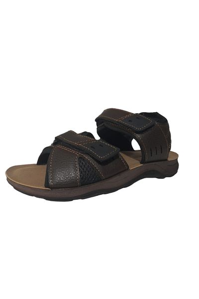 GEZER 00094 Brown Velcro Men's Sandals