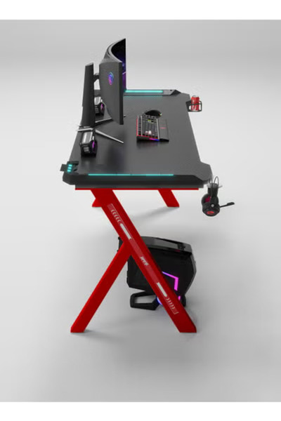 Fun Moment Computer Table for Games 120 x 60 cm with RGB Lighting